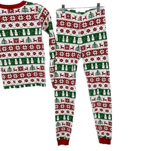 Hanna Andersson Fair Isle Holiday Pajama Set Unisex Kids 160 / 14 - Picture 5 of 10